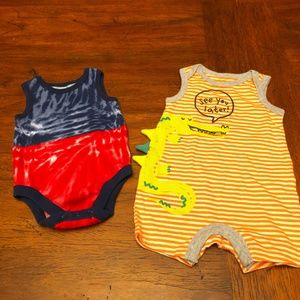 Boys 3-6 month Summer rompers